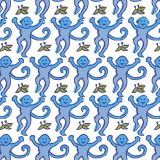 Blue Preppy Monkey Background