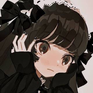 emo aesthetic kawaii anime girl black hair pfp cute grundge y2k