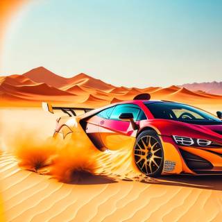 Supercar wallpaper desert