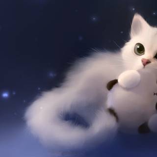 white cute warrior cat
