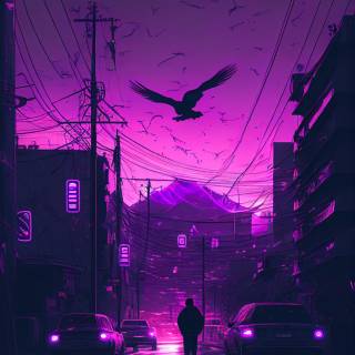 Clean 4k purple wallpaper desk board