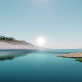 Sunny beach 4k wallpaper 