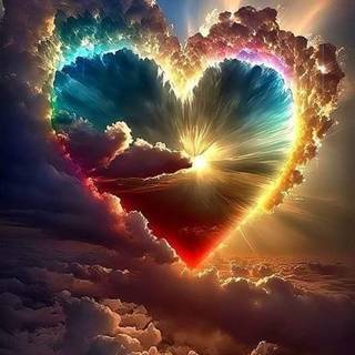 Heart sunn set 4k wallpaper 