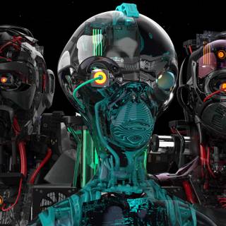 Chiptos X Alien Kong Mirai Robot Black Art Heads