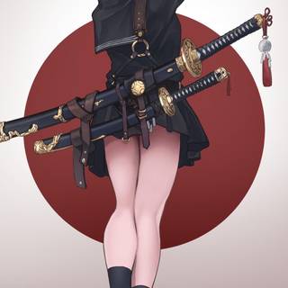Japanese Samurai anime 4K wallpaper