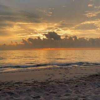 Sunset on the beach in Alaska