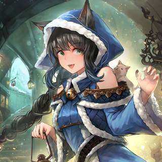 Wolf anime girl assassin