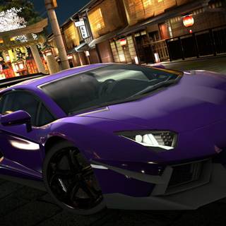 Purple Lamborghini 4k wallpaper clean desk board 