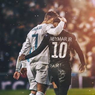 Cristiano Ronaldo and Neymar 4k wallpaper 