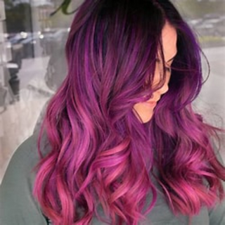 girl with purple hair