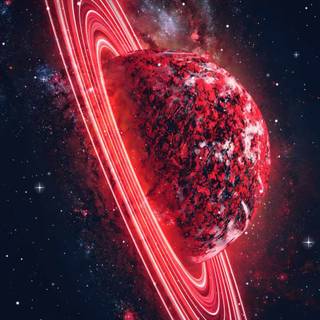 Neon planets in space 4k wallpaper 