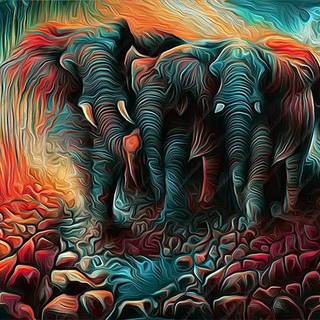 Save the elephants wallpaper