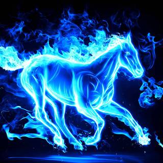 Blue fire horse spirit