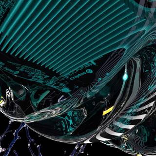 Chiptos X Motherboard Abstract NFT Wallpaper Background Gloss Teal