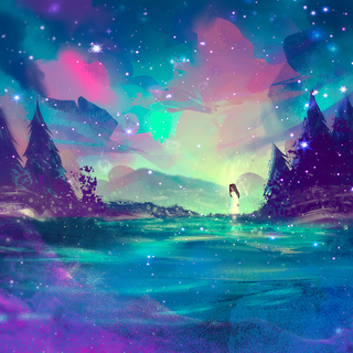 Fantasy Northern Lights wallpaper