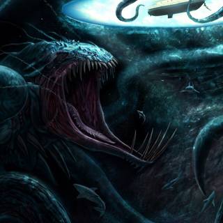 Ocean monster wallpaper