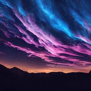 Night sky Aesthetic wallpaper