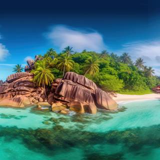 Dreamy Tropical Beach Artwork