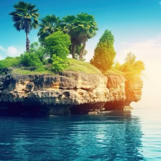 Dreamy Tropical Beach Artwork