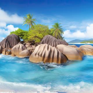 Dreamy Tropical Beach Artwork