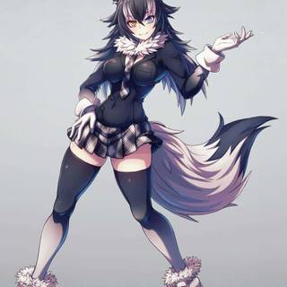  gray wolf kemono friend wallpaper