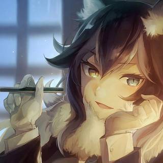  gray wolf kemono friend wallpaper