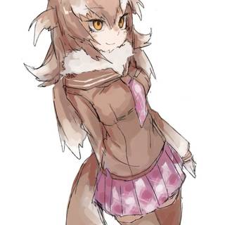 Japanese wolf kemono friend wallpaper