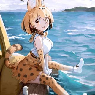 Serval kemono friends wallpaper