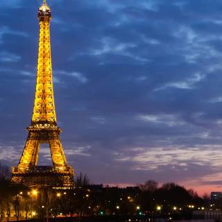 Sunset Eiffel Tower wallpaper