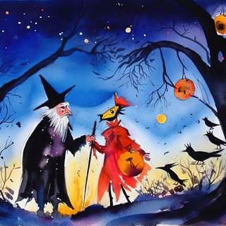 Beautiful Magical Witch Drawing