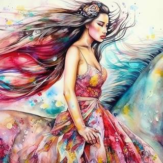 Beautiful Magical Witch Drawing