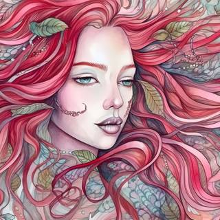 Beautiful Magical Witch Drawing