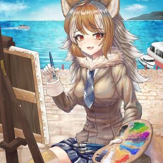  Italian Wolf kemono friends  wallpaper