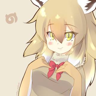 African golden wolf kemono friends wallpaper