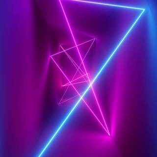 Neon lights in a room wallpaper