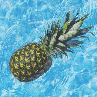 Pineapple on the water 4k wallpaper