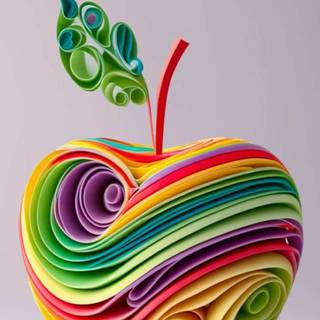 Colorful apple layers