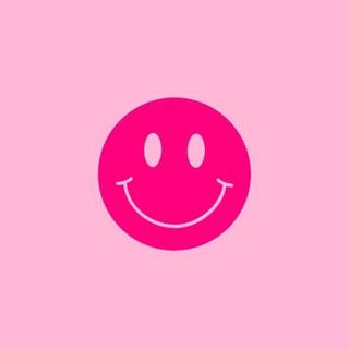 preppy hot pink smiley face