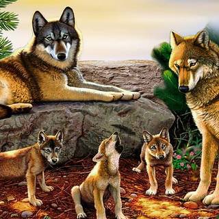 Wolfpack art wallpaper