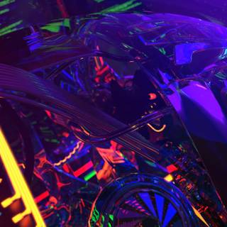 Chiptos X Computer Case Abstract NFT Wallpaper Background Gloss Glass Computer Parts Blue