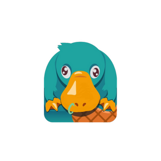 Teal Platypus Blook from Blooket with a nose ring