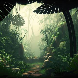 Celestial outstanding Jungle Landscape