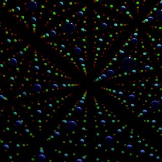 Rainbow matrix balls black background