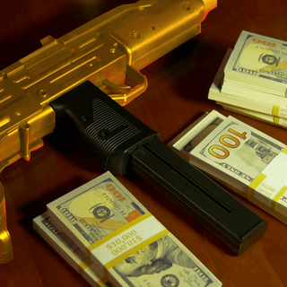 gun and money wallpaper