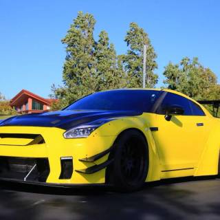 2010 Nissan GTR Liberty Walk Body Kit Left Side View