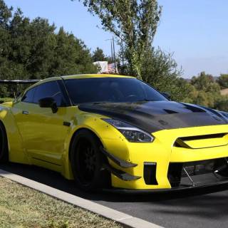 2010 Nissan GTR Liberty Walk Body Kit Right Side View