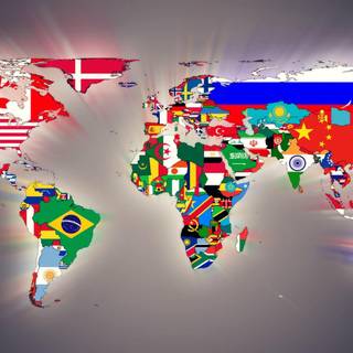 World map Flags wallpaper