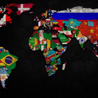 World map Flags wallpaper