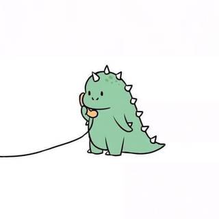 Dino on phone 