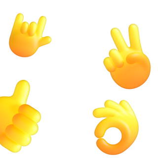 3D Hand Signs Wallpaper